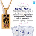 Colar Tarot Arcano I - banho em Ouro 18k ou Prata 925 e Zircônias