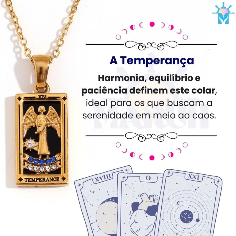 Colar Tarot Arcano I - banho em Ouro 18k ou Prata 925 e Zircônias