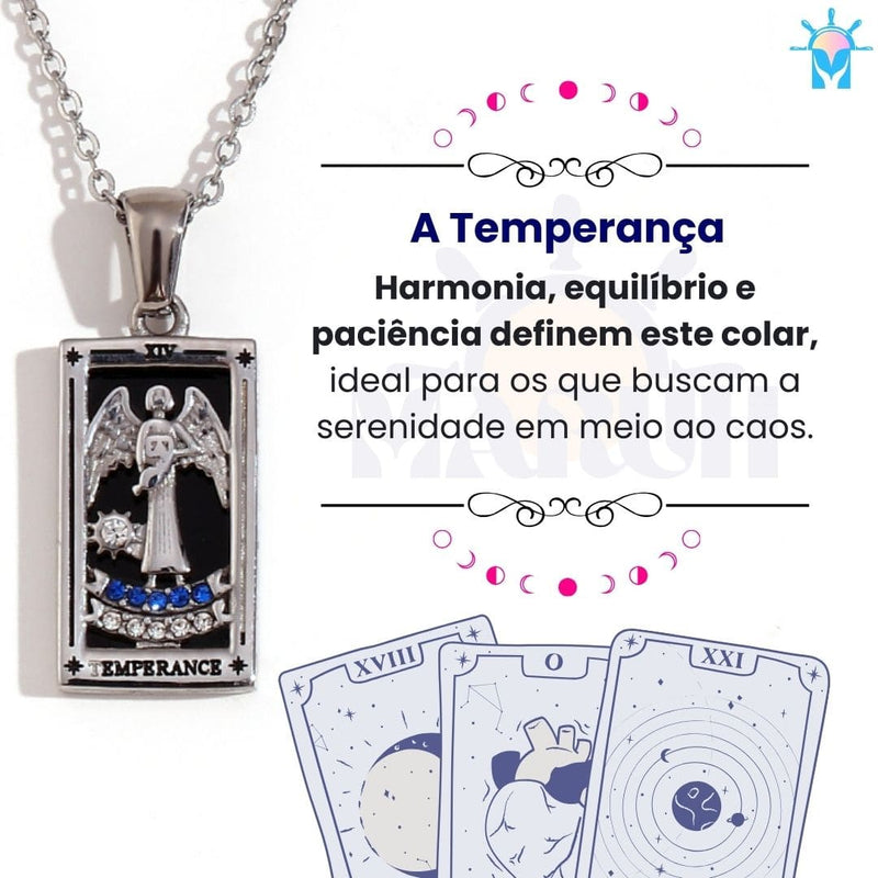 Colar Tarot Arcano I - banho em Ouro 18k ou Prata 925 e Zircônias