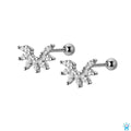 Piercing Rebel Flower - em Prata 925 e Zircônias