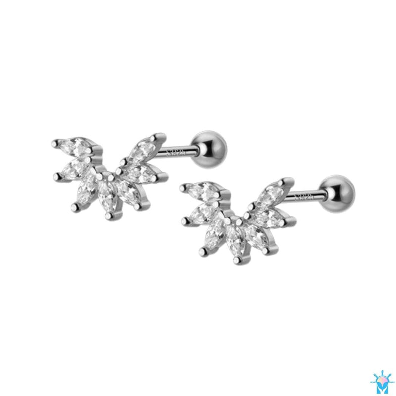 Piercing Rebel Flower - em Prata 925 e Zircônias