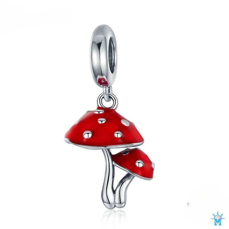 Berloque Red Mushroom - em Prata 925