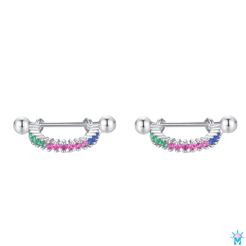 Piercing Rainbow - em Prata 925 e Zircônias