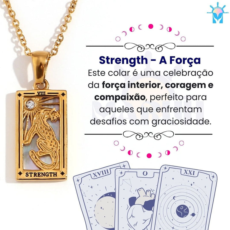 Colar Tarot Arcano I - banho em Ouro 18k ou Prata 925 e Zircônias