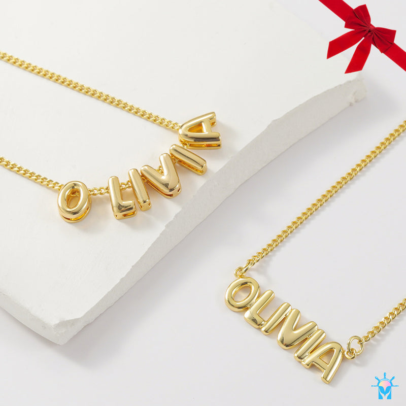 Colar Name Balloon - em Ouro 18K - Personalizado