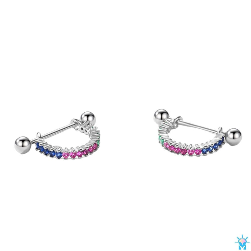 Piercing Rainbow - em Prata 925 e Zircônias