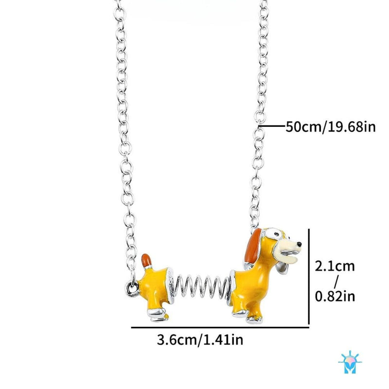 Tubete Toy Story Slinky Dog - Colar em Aço Inoxidável