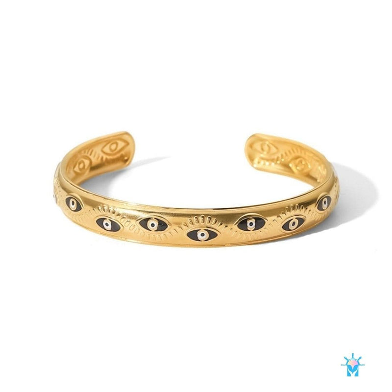 Pulseira Olho Grego - Banho de Ouro 18k