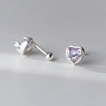 Piercing Heart - em Prata 925 e Zircônia