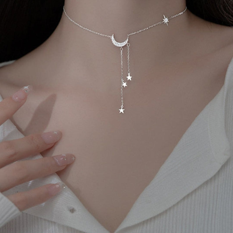 Choker Noite de Luar - em Prata 925 e Zircônias