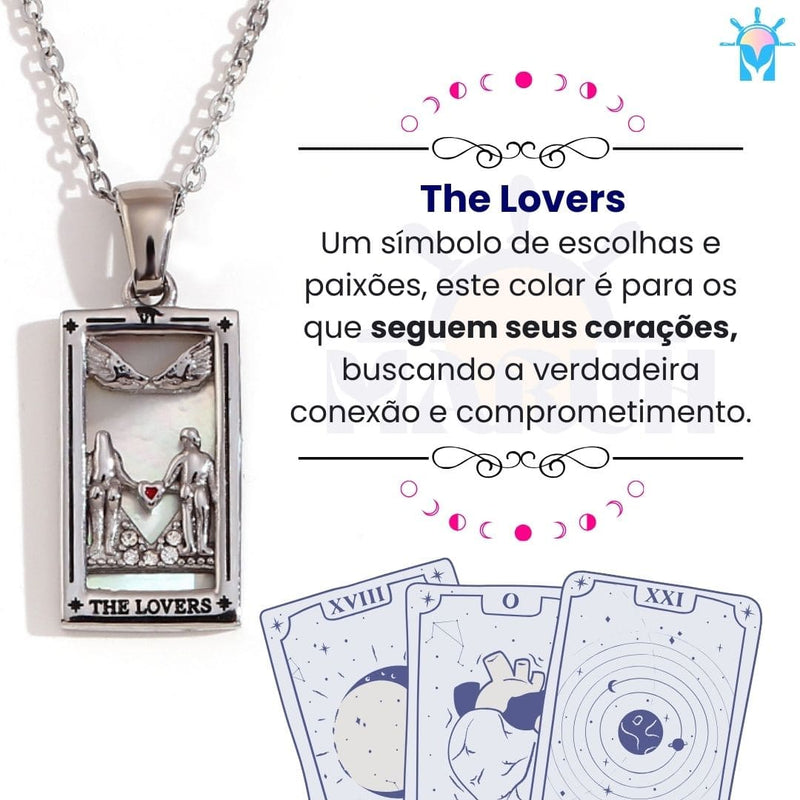 Colar Tarot Arcano I - banho em Ouro 18k ou Prata 925 e Zircônias