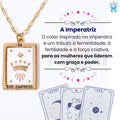 Colar Tarot Arcano II - banho em Ouro 18k e Zircônias