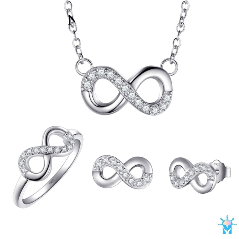 Conjunto Infinity Love - em Prata 925 e Zircônias