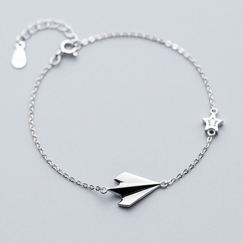 Pulseira Paper Plane - em Prata 925 e Zircônias