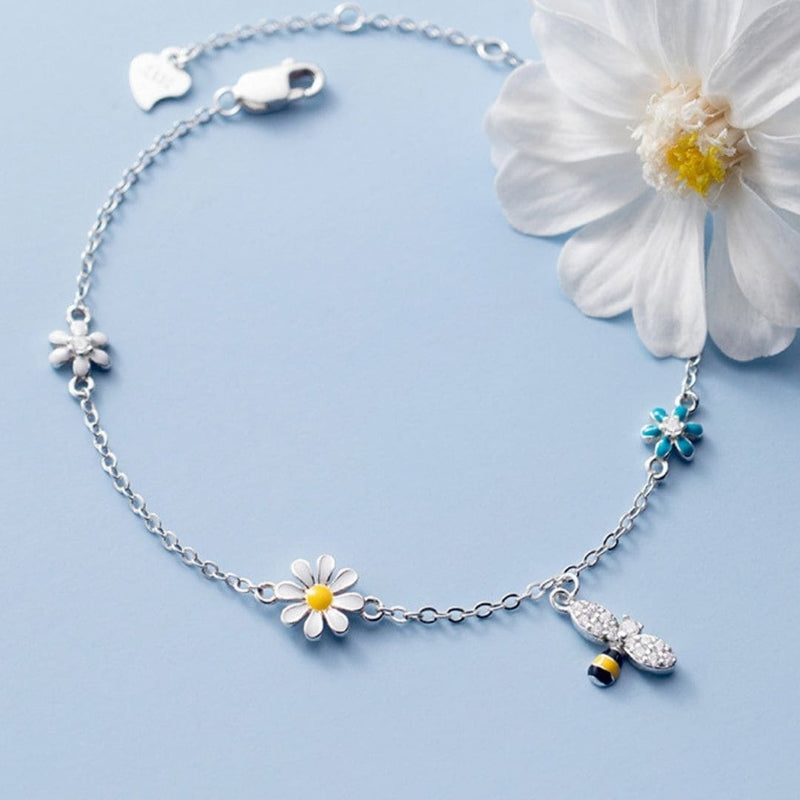 Pulseira Daisy & Bee - em Prata 925 e Zircônias