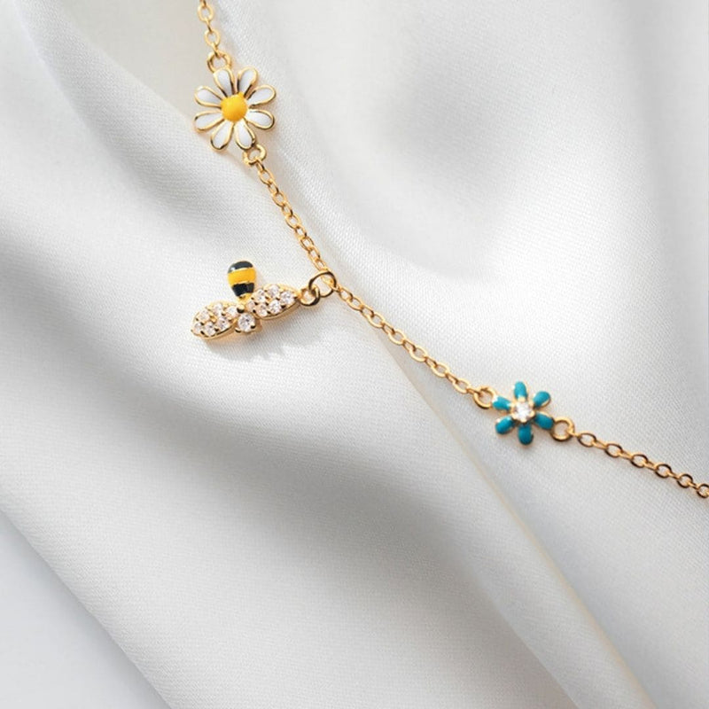 Pulseira Daisy & Bee - em Prata 925 e Zircônias