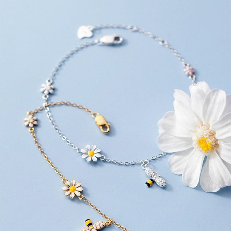 Pulseira Daisy & Bee - em Prata 925 e Zircônias