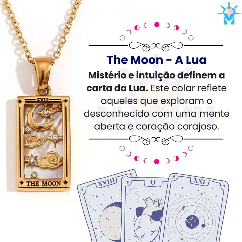 Colar Tarot Arcano I - banho em Ouro 18k ou Prata 925 e Zircônias