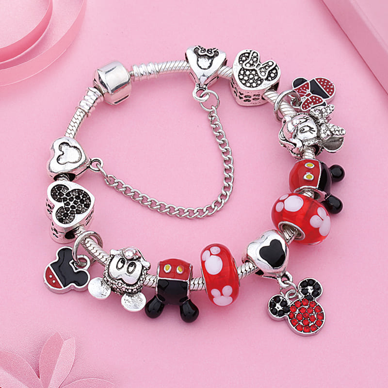 Pulseira Berloques Mickey & Minnie - Disney Series® - Coleção Completa