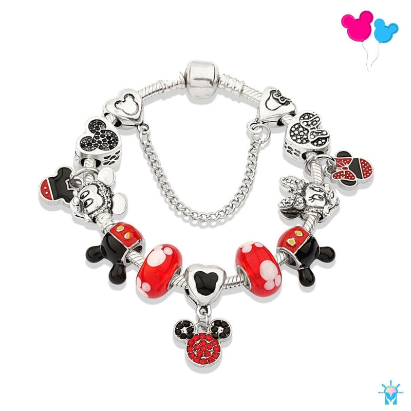 Pulseira Berloques Mickey & Minnie - Disney Series® - Coleção Completa