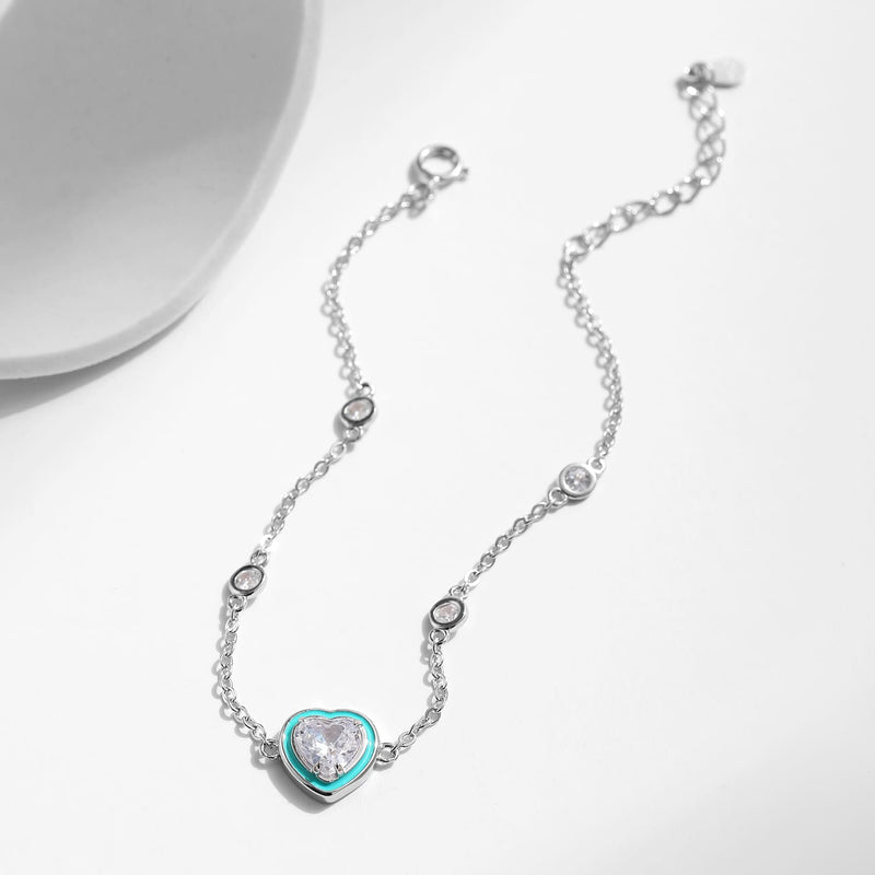 Pulseira Cozy Heart - em Prata 925 e Zircônias