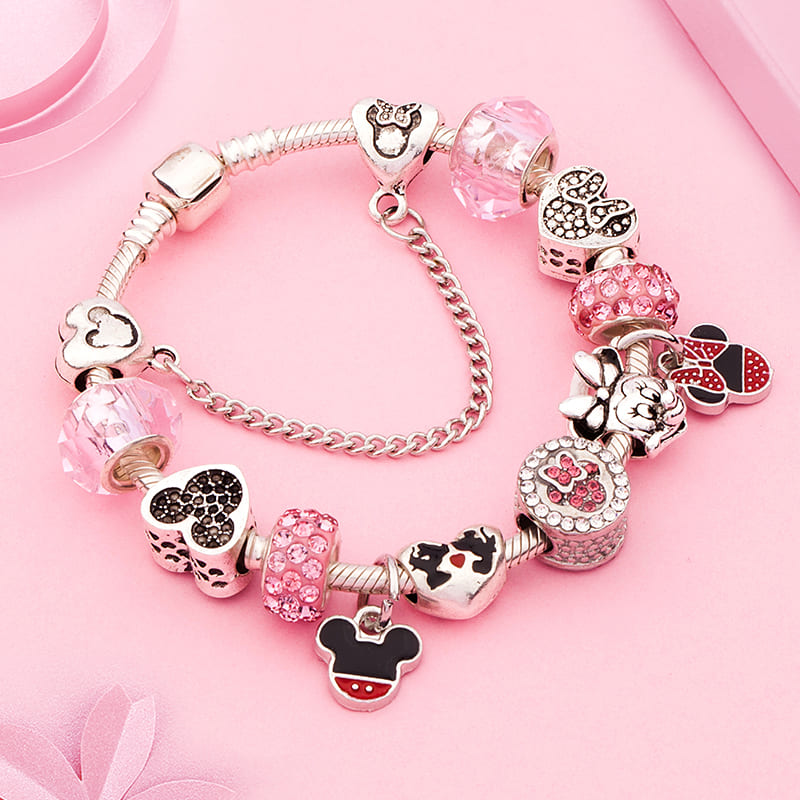 Pulseira Berloques Mickey & Minnie - Disney Series® - Coleção Completa