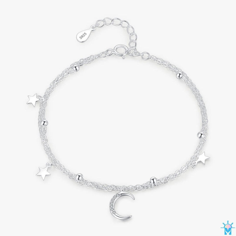 Pulseira Moon Star - em Prata 925 e Zircônias