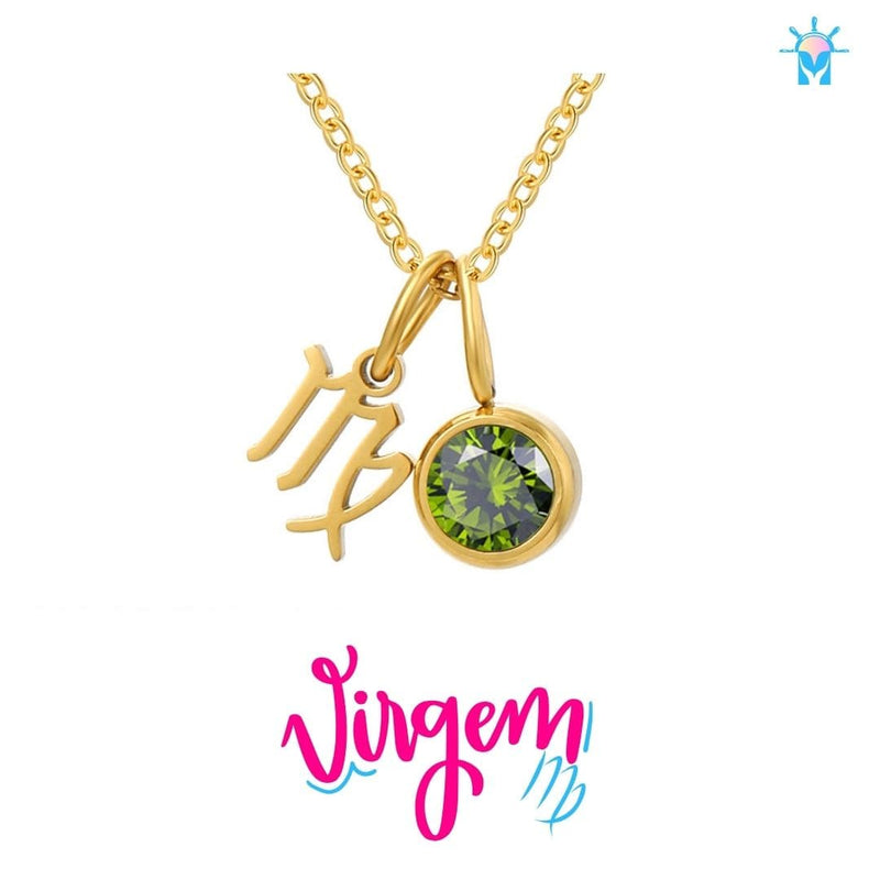 Colar Signo com Birth Stone - em Prata 925 e Zircônia