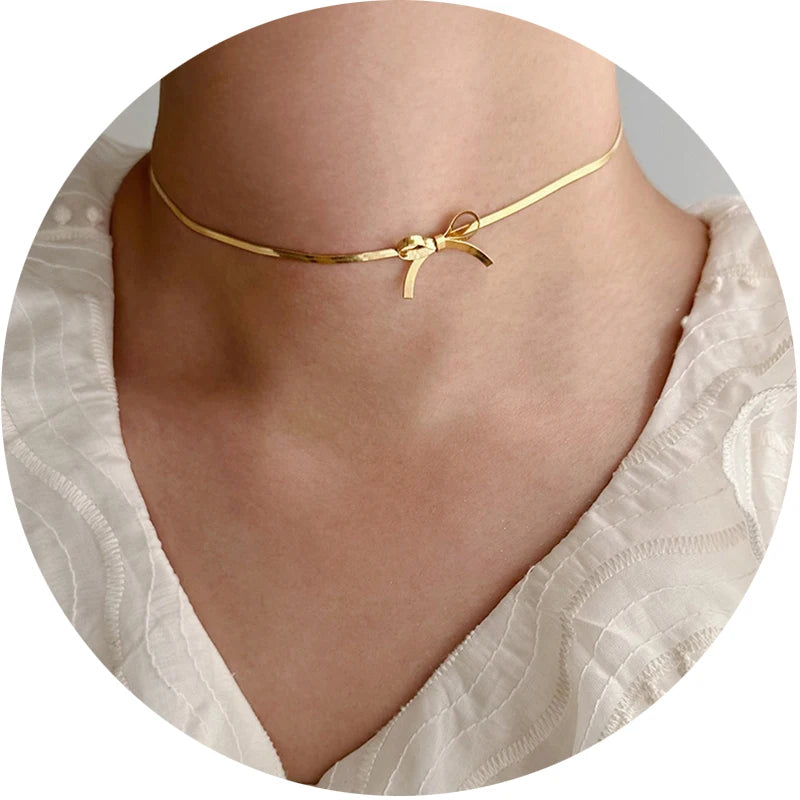 Choker Lacinho - Banho em Ouro 18k