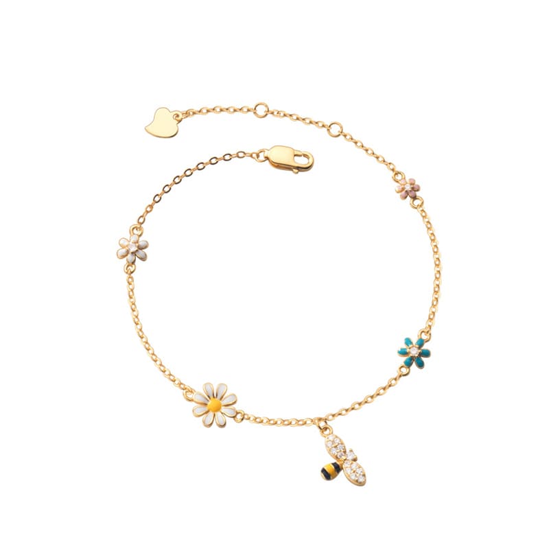 Pulseira Daisy & Bee - em Prata 925 e Zircônias